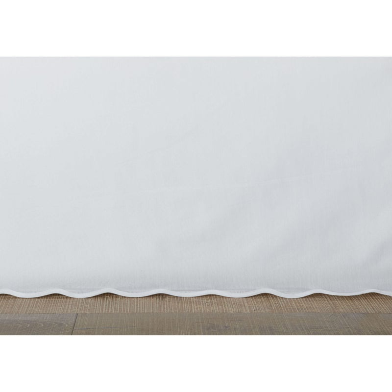 Stone Cottage - Queen Bedskirt, Cotton Tailored Bedskirt with Split Corners, Oeko-Tex Certified (Solid White) - Image 2